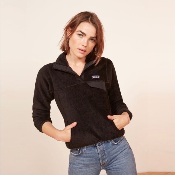 Patagonia Tops - Patagonia Black Women’s Re-Tool Snap-T Pullover Fleece  Size Medium